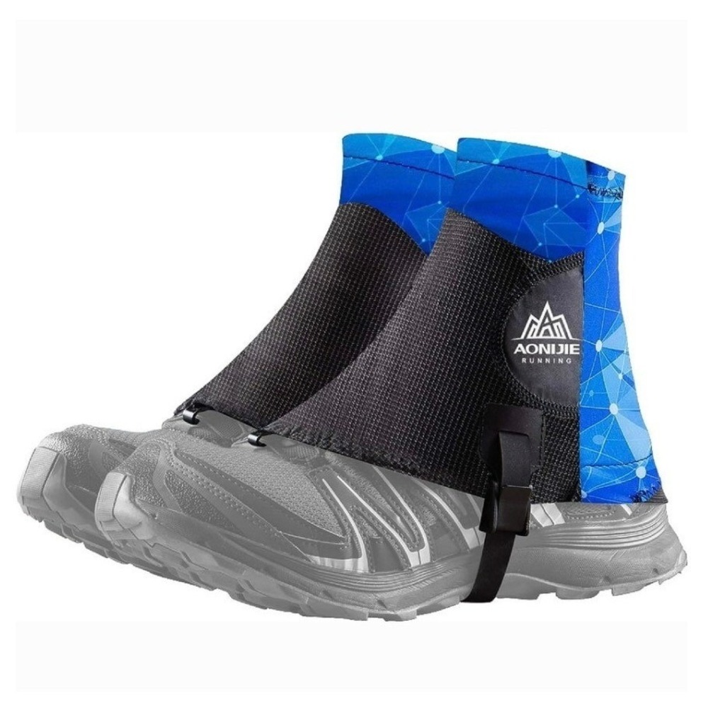Aonijie Trail Running Gaiters Blue Geometric E941-096 Lightweight Debris Guard